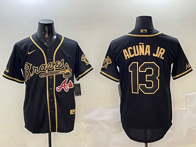 Men Atlanta Braves #13 Acuna jr Black Game 2025 Nike MLB Jersey style 2->washington nationals->MLB Jersey